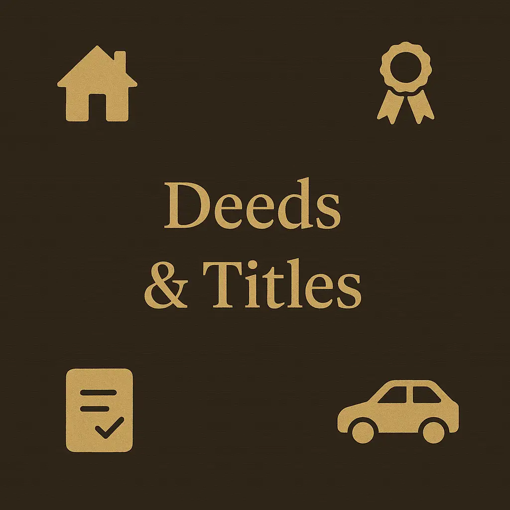 Deed and title lawyer logo